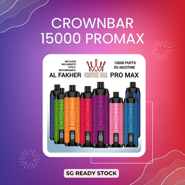 Al Fakher Crown Bar Pro Max 15000 Puffs Disposable Vape Shisha Style