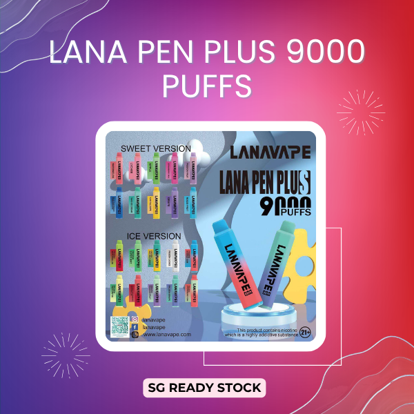 Lana Pen Plus 9000 Puffs Disposable Vape Device Close-Up View