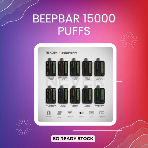 Beepbar 15000 Puffs Disposable Vape Device with Smart LED Screen Display