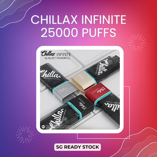 Chillax Infinite 25000 Puffs Disposable Vape Device with Clear Juice Window and Slim Design