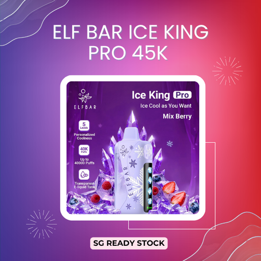 Elf Bar Ice King Pro 45k Disposable Vape with Transparent Tank and Adjustable Ice Levels