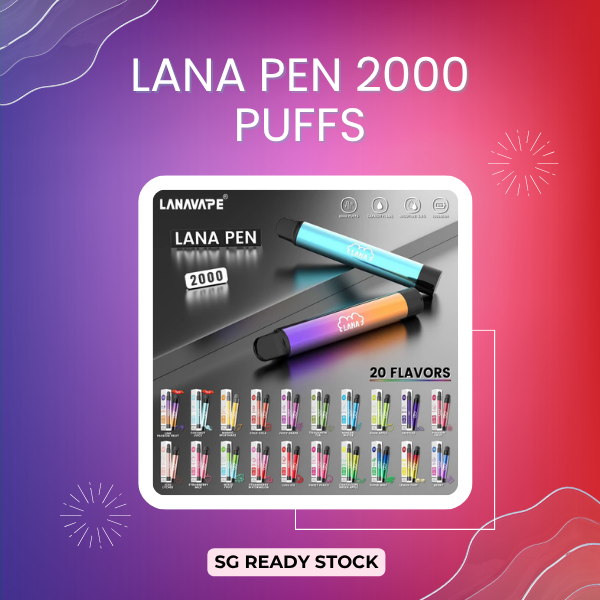 Lana Pen 2000 Puffs Disposable Vape Device in Multiple Flavors