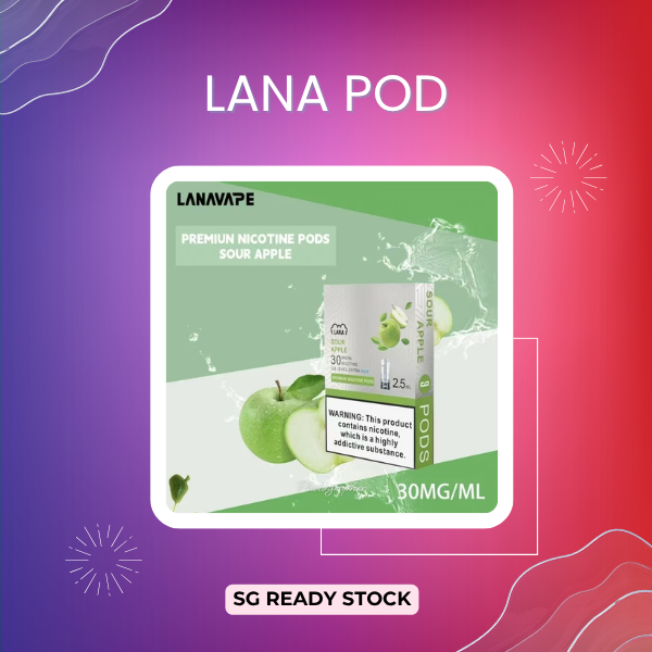 uthentic Lana Pod packaging showing transparent vape pods and premium flavor variants