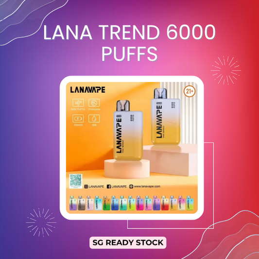 Lana Trend 6000 Puffs Disposable Vape Device Front View Showcase