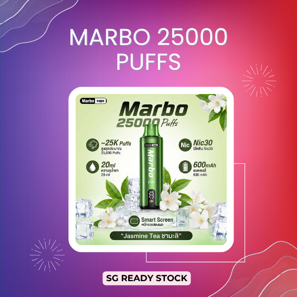 MARBO 25000 Puffs Disposable Vape Smart Device Front View