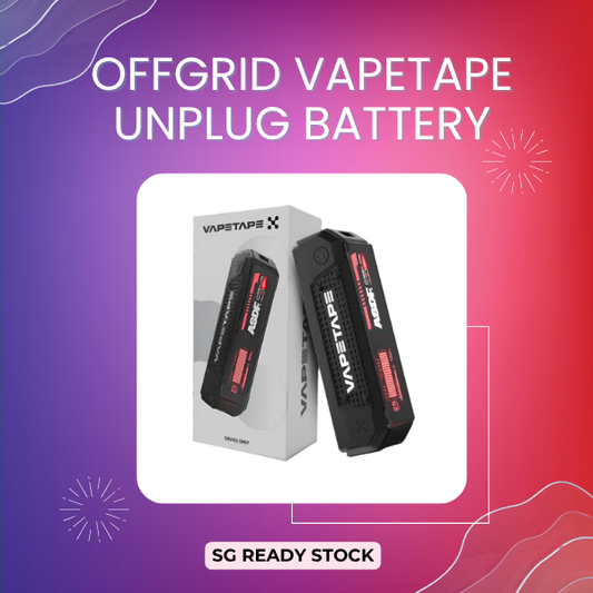 Offgrid Vapetape Unplug Battery 1000mAh device showing real-time interactive display screen and sleek chassis