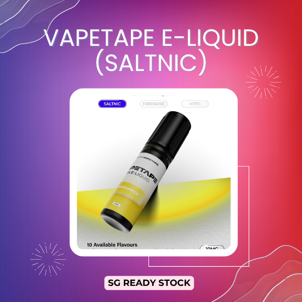 Vapetape Saltnic E-Liquid 15ml premium vape juice bottle showing flavor label and packaging