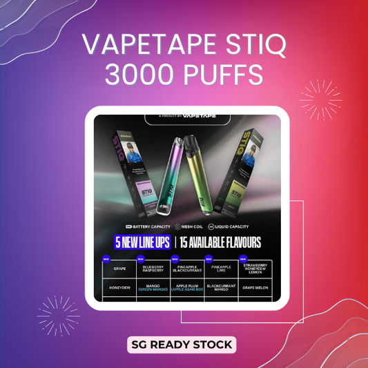 Vapetape STIQ 3000 Puffs disposable vape pod by ASDF